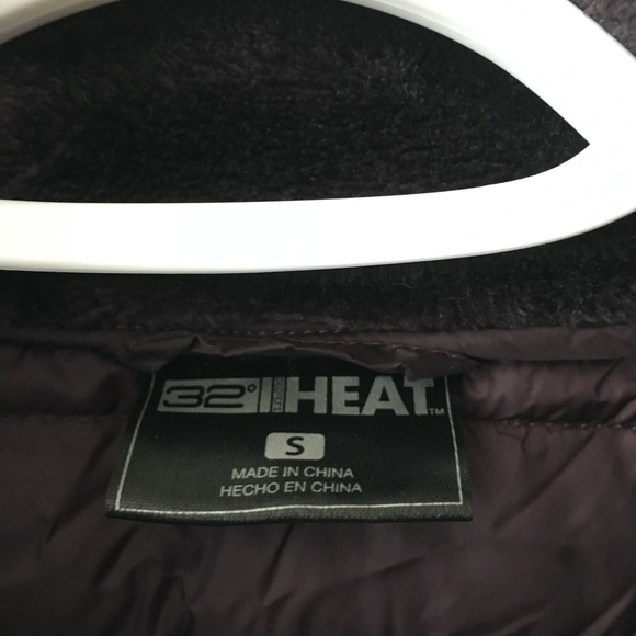 32 Degrees Heat Purple Down Fleece Jacket Size S - Picture 4 of 7